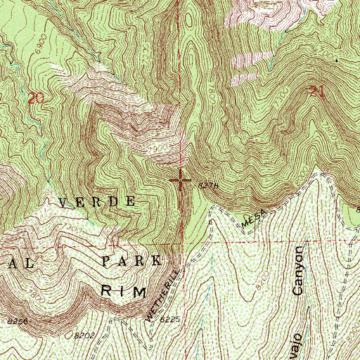 Topographic Map of North Rim, CO