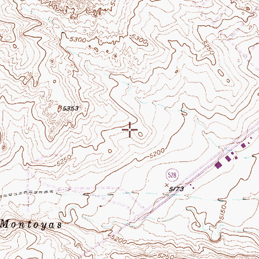 Topographic Map of Vista Hills Park, NM