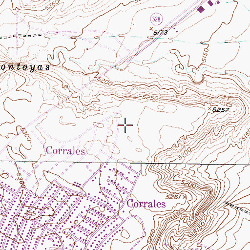 Topographic Map of Veja Baja Park, NM