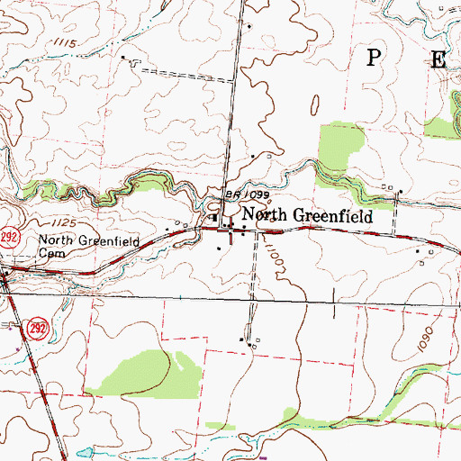 Topographic Map of North Greenfield Post Office (historical), OH