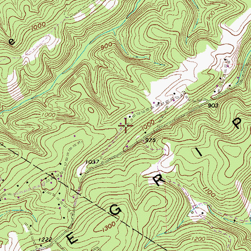 Topographic Map of Speck Family Cemetery, PA