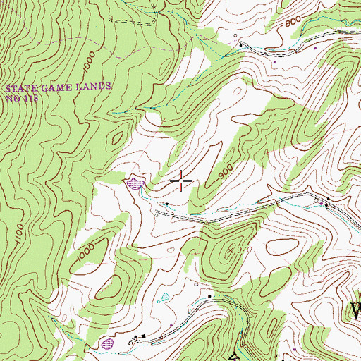Topographic Map of Schucker Family Cemetery, PA