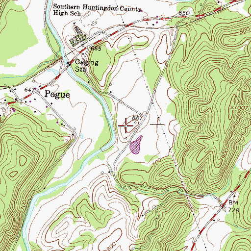 Topographic Map of Chilcoat Family Cemetery, PA