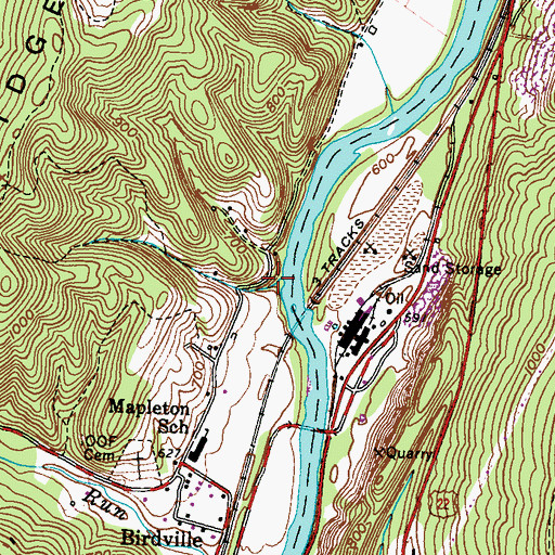 Topographic Map of Hampson Family Cemetery, PA