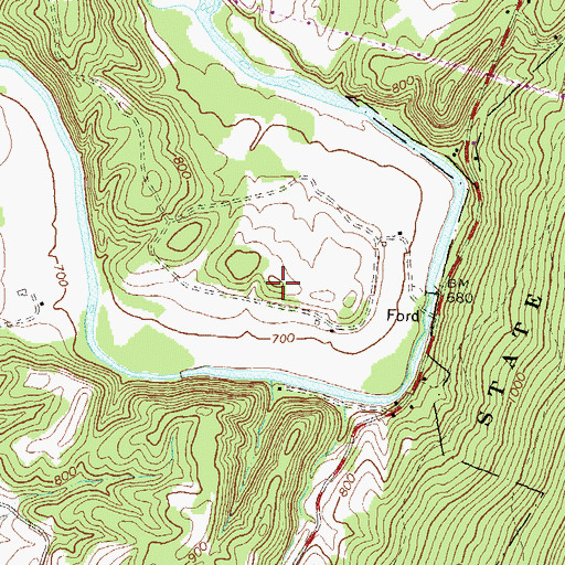 Topographic Map of Ramsey Family Cemetery, PA