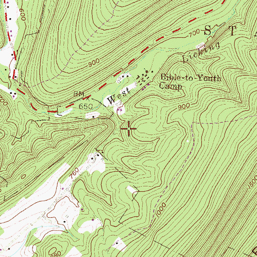 Topographic Map of Bell's Furnace Cemetery, PA