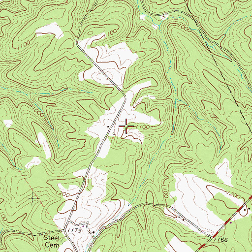 Topographic Map of Evans Family Cemetery, PA