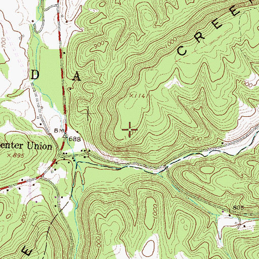 Topographic Map of Stewart Family Cemetery, PA