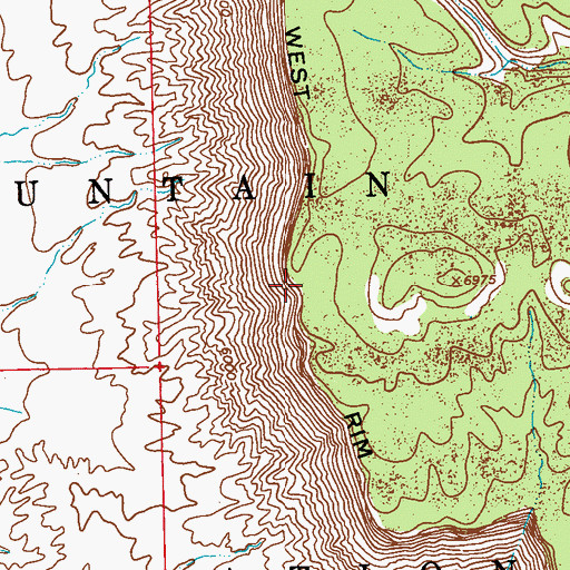 Topographic Map of Mesa Verde West Rim, CO