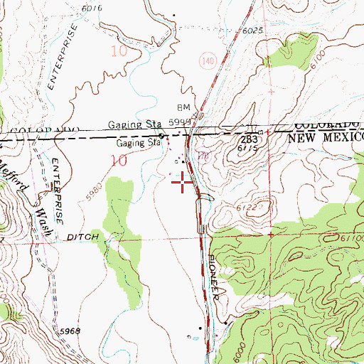 Topographic Map of Pioneer Ditch, CO