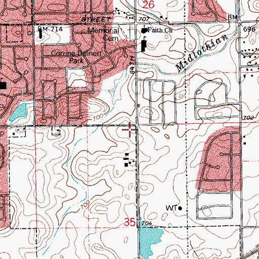 Topographic Map of Saint Stephen Catholic Church, IL