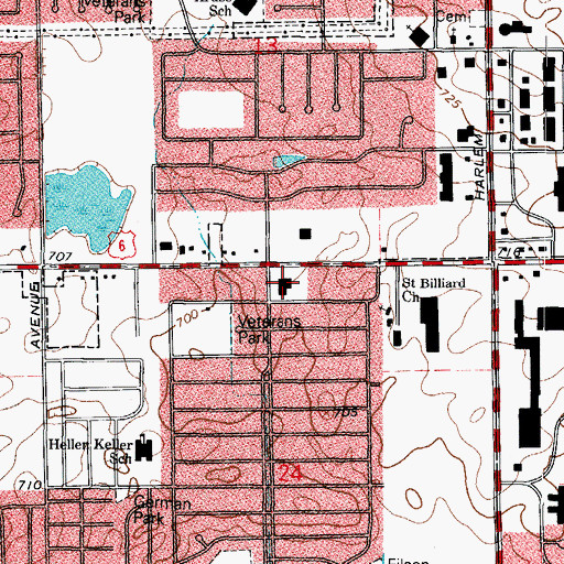 Topographic Map of Brementowne Mini Mall Shopping Center, IL