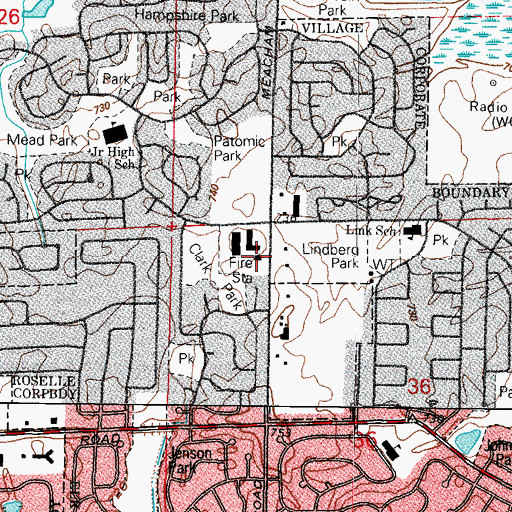 Topographic Map of Elk Grove Village Fire Department Station 10, IL