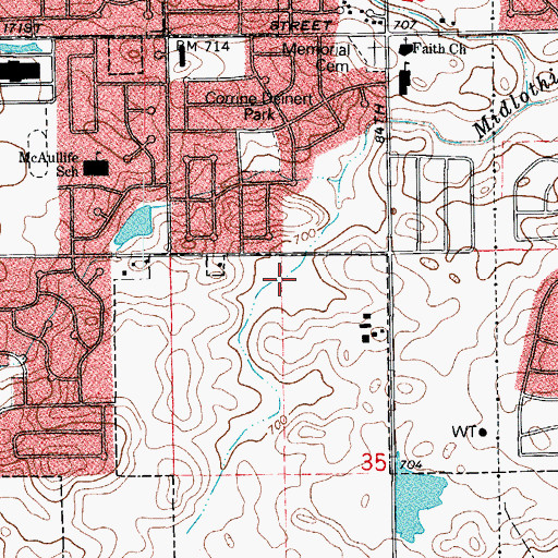 Topographic Map of Kiwanis Park, IL