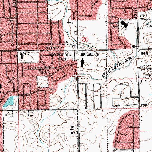 Topographic Map of Ron Centanni Park, IL
