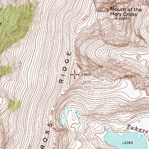 Topographic Map of Holy Cross Ridge, CO