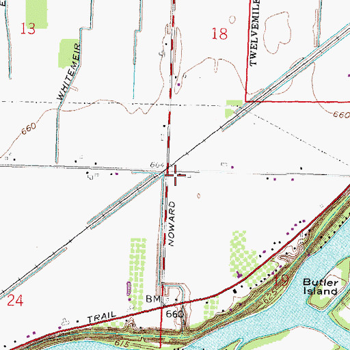 Topographic Map of Neowash Post Office (historical), OH