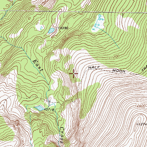 Topographic Map of Half Moon Trail, CO