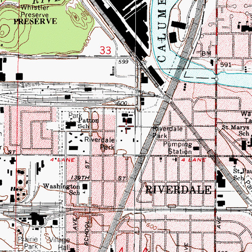 Topographic Map of Memorial Field House, IL