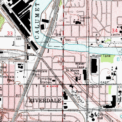 Topographic Map of God Promise Church, IL