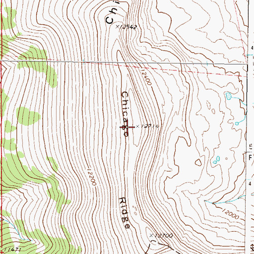 Topographic Map of Chicago Ridge, CO