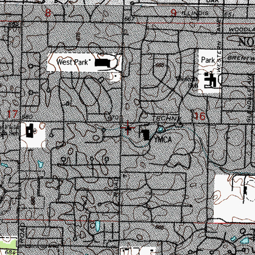 Topographic Map of Evangelical Covenant Church, IL