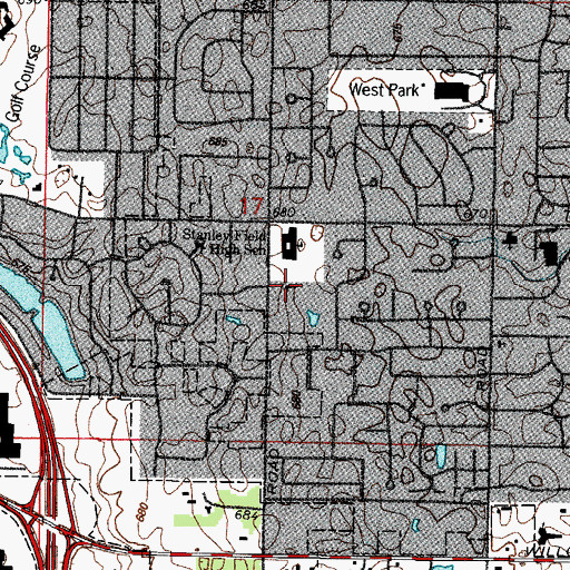 Topographic Map of Northbrook Congregation Ezra - Habonim, IL