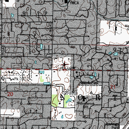 Topographic Map of Saint Peter United Church of Christ, IL