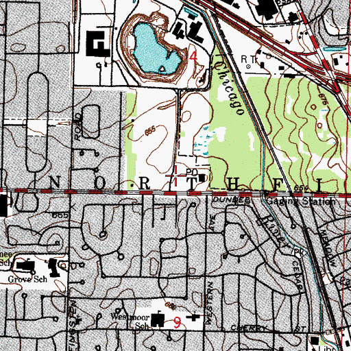 Topographic Map of Coast Guard Park, IL