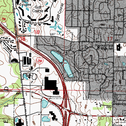 Topographic Map of Citation Lake, IL