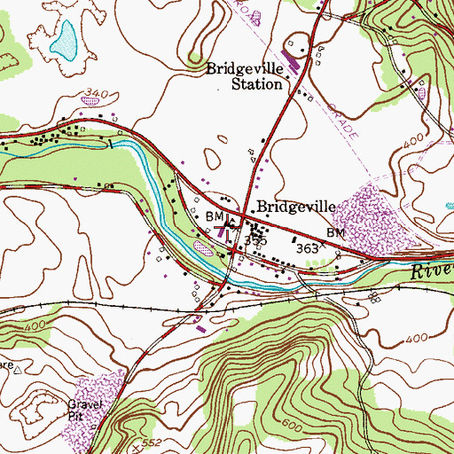 Topographic Map of White Township School, NJ