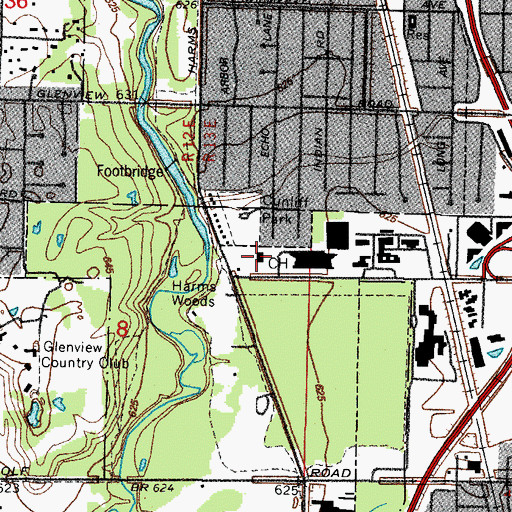 Topographic Map of Cook County Circuit Courthouse, IL