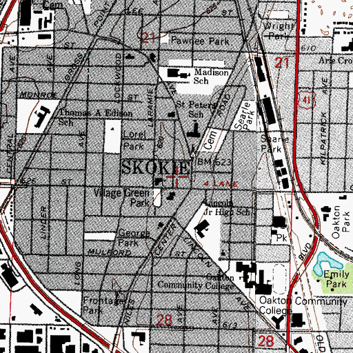Topographic Map of Heritage Museum, IL