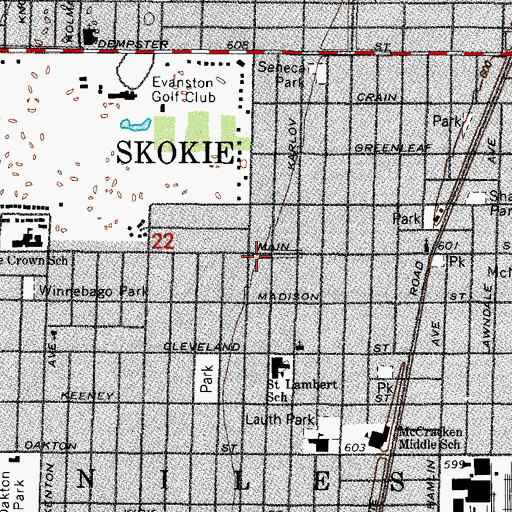 Topographic Map of Holocaust Museum, IL