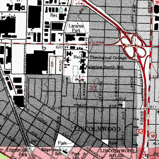 Topographic Map of Norman Schack Park, IL
