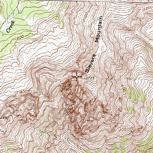 Topographic Map of Sievers Mountain, CO