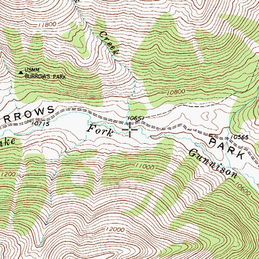 Topographic Map of Whitecross Post Office (historical), CO