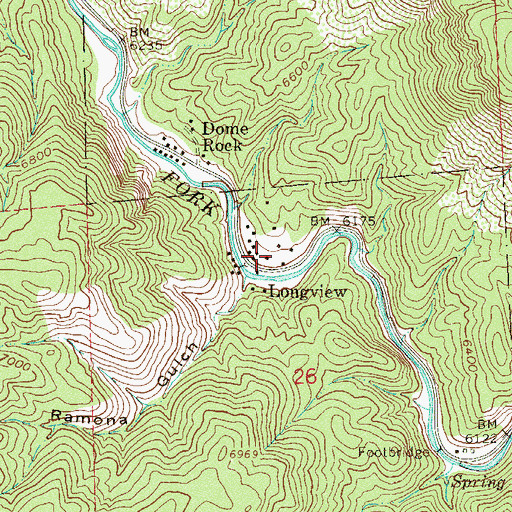 Topographic Map of Longview Post Office (historical), CO