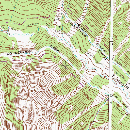 Topographic Map of Lincoln Gulch Connection Canal, CO