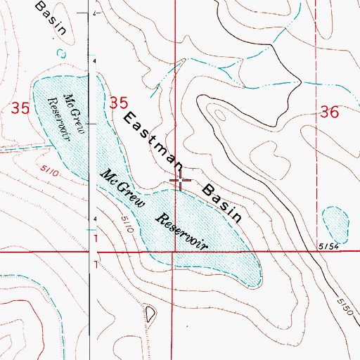Topographic Map of Eastman Basin, CO