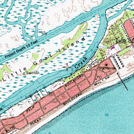 Topographic Map of Isle of Palms Post Office (historical), SC