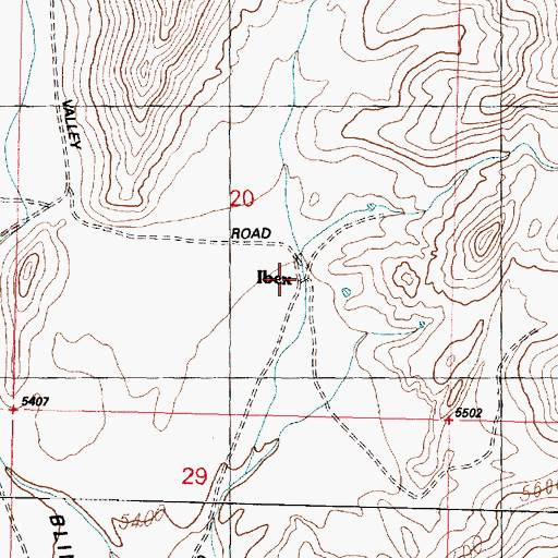 Topographic Map of Ibex Post Office (historical), UT