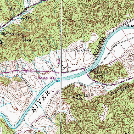 Topographic Map of Ravens Nest, VA