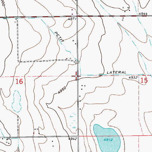 Topographic Map of Petit Lateral, CO