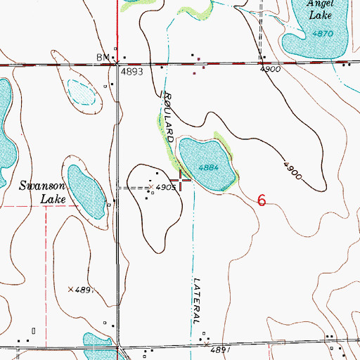Topographic Map of Roulard Lateral, CO
