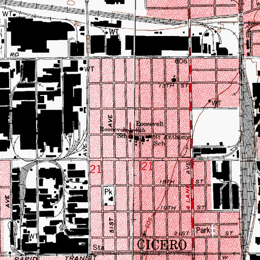 Topographic Map of Clement Presbyterian Church, IL