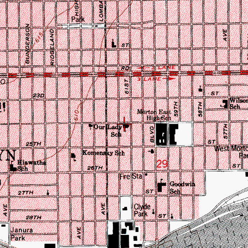 Topographic Map of Our Lady of the Mount Church, IL
