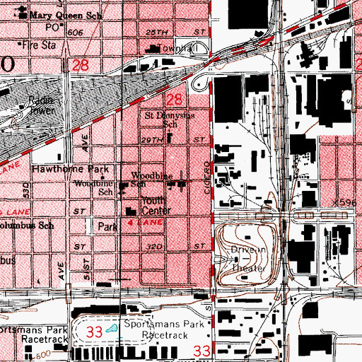 Topographic Map of Saint Mary of Czestochowa Church, IL