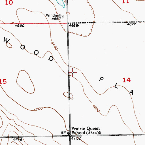 Topographic Map of Greasewood Flats, CO