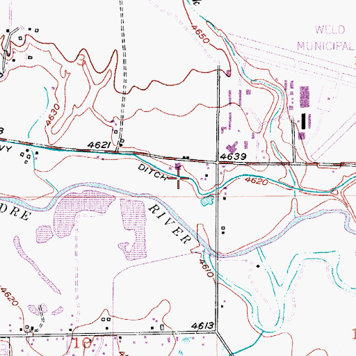 Topographic Map of Ogilvy Ditch, CO